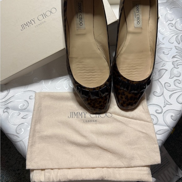 Jimmy Choo Shoes - Jimmy Choo Limited Edition Leopard Patent Leather Watson Flats
